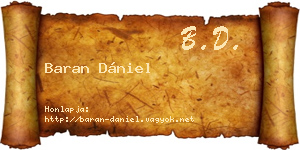 Baran Dániel névjegykártya